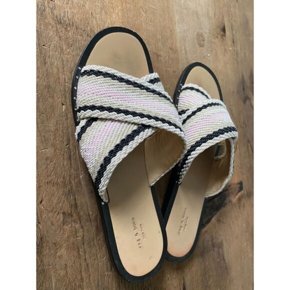 Rag & Bone - Crisscross Slide Sandals Size 8 - Picture 3 of 5